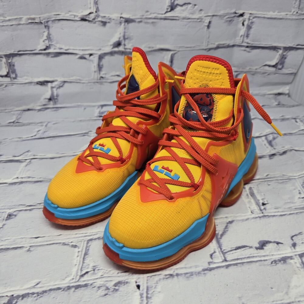 Nike Lebron XIX Tune Squad Mens 8.5 Mantra Orange Light Blue Fury DC9338-800